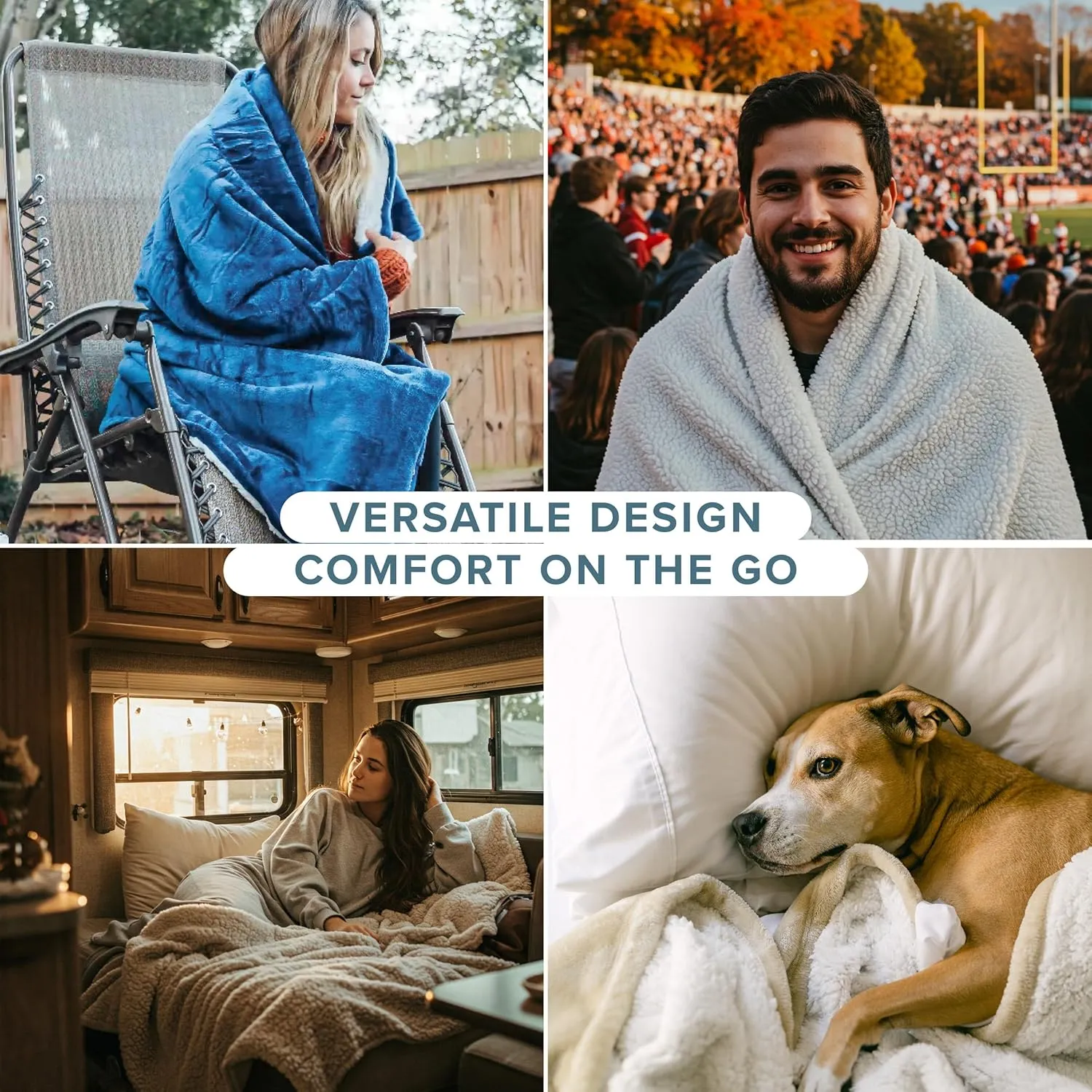 Bare Home Sherpa Fleece Blanket - Twin/Twin Extra Long - Blanket for Bed, Sofa, Couch, Camping, Travel, and Gifts - Warm & Lightweight - Fluffy & Soft Plush - Reversible (Twin/Twin XL, Dark Blue)