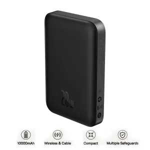 Baseus Magnetic Mini Air Wireless Fast Charge Power Bank 10000mAh 20W (Cluster Black) (P10059001113-00)