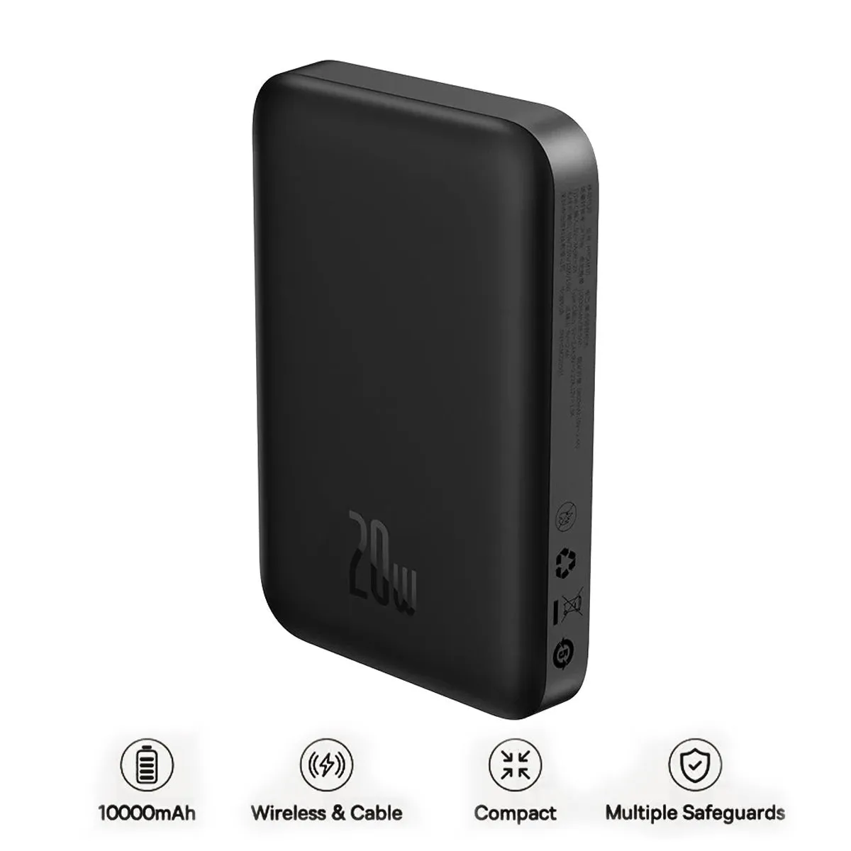 Baseus Magnetic Mini Air Wireless Fast Charge Power Bank 10000mAh 20W (Cluster Black) (P10059001113-00)