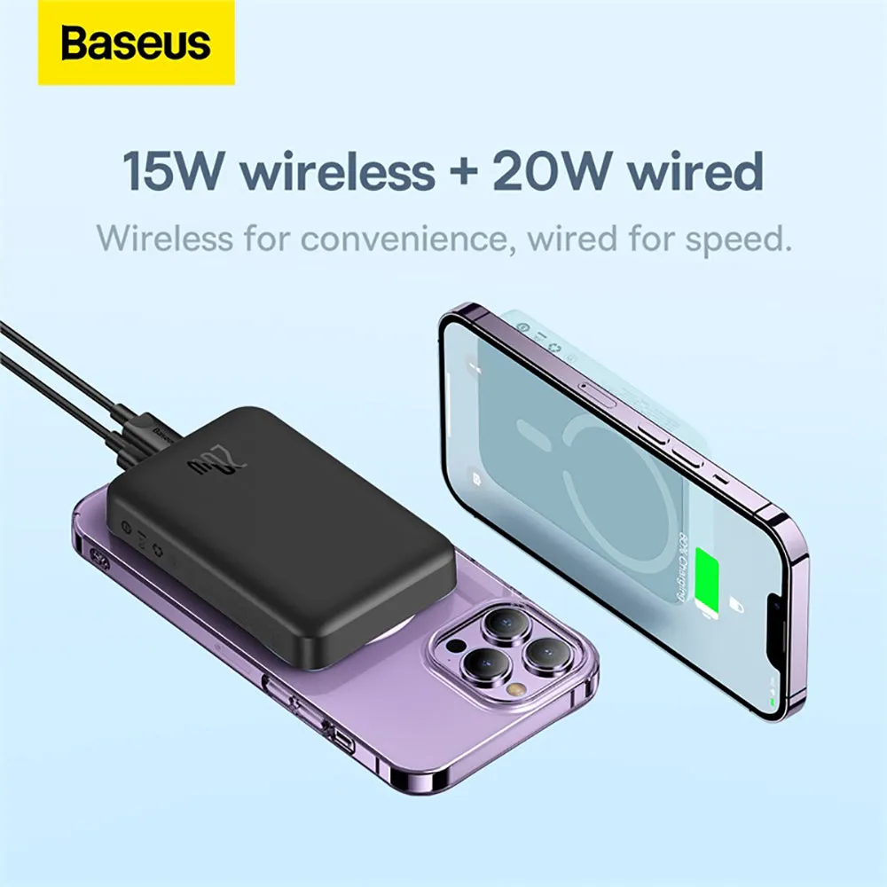 Baseus Magnetic Mini Air Wireless Fast Charge Power Bank 10000mAh 20W - Starry Black