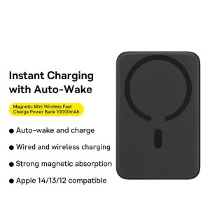 Baseus Magnetic Mini Air Wireless Fast Charge Power Bank 10000mAh 20W - Starry Black