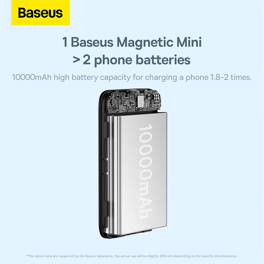 Baseus Magnetic Mini Air Wireless Fast Charge Power Bank 10000mAh 20W - Starry Black