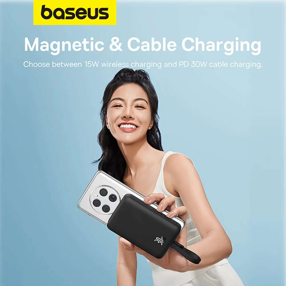 Baseus Magnetic Mini Wireless Fast Charging Power Bank Type-C 10000mAh 30W - Star Black
