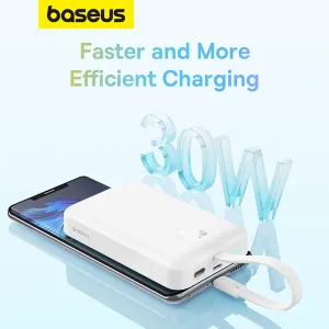 Baseus Magnetic Mini Wireless Fast Charging Power Bank Type-C 10000mAh 30W Starlight White