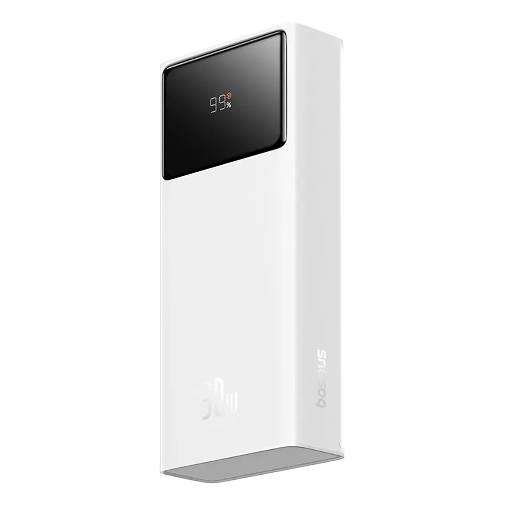 Baseus Star-Lord Digital Display Fast Charge Power Bank 30W 20000mAh - Moon White