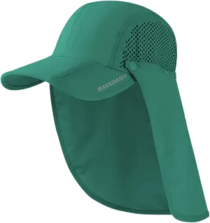 BASSDASH UPF 50  Foldable Fishing Hat Baseball Cap with Removable Neck Flap Portable for Men Women Golf Hiking