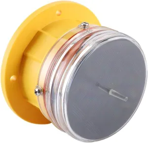 Beacon Light, Solar Power Sidelight IP68 LED Ship Marine Dock Barge Safety Flashing Light 360 Degrees Lighting