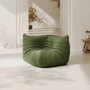 Bean Bag Chair for Adults Fireside Sofa Floor Lazy Couches with Ergonomic Corduroy Cozy Memory Foam Lounger Couch for Dorm, Apartment and Gaming Venue,Olive Green