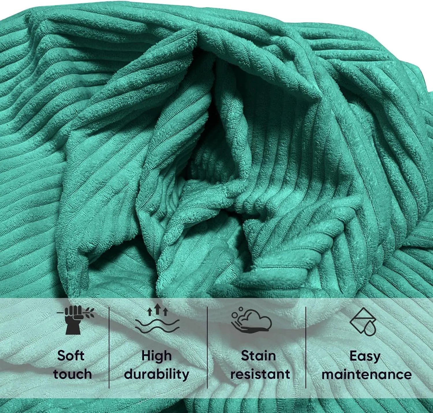 Bean Bag Chairs for Adults, 4FT Bean Bag Chairs with Plush Microfiber Removable Cover, Giant Chairs with Memory Foam Big Sofa for Reading, Gaming Cozy Chair, Green