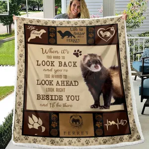 BEDMUST Ferret Blanket Soft Fuzzy Cozy Ferret Plush Throw Blanket for Crib Couch Chair Living Room Ferret Stuffed Animal Gifts for Kids Boys Women (60x80 inches)