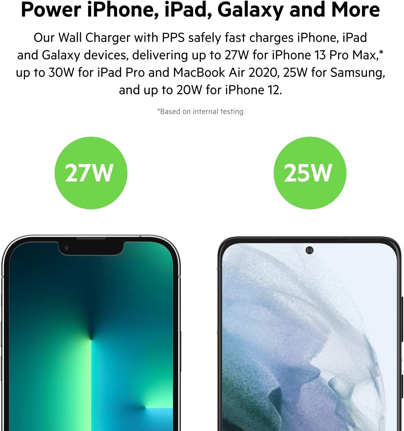 Belkin 30W USB-C Wall Charger with USB-C to C Cable, PPS, PowerDelivery, USB-IF Certified PD 3.0 Fast Charging for iPhone 16, iPad, Samsung Galaxy S25, Google Pixel, Nintendo Switch 2 & More - White