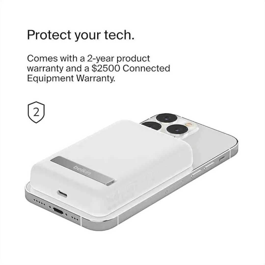 Belkin 5000 mAH Magsafe Wireless Power Bank White USB Type C
