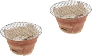 BESPORTBLE 2 Sets Charcoal Grills Portable Bbq Stove for Outdoor Korean Grill for Camping Picnic and Garden