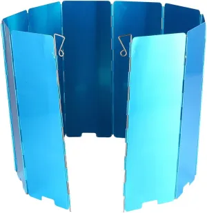 BESPORTBLE Folding Outdoor Stove Windscreen Aluminum Alloy Camping Stove Windshield Burner Windshield for Picnic Barbecue 10 Plates