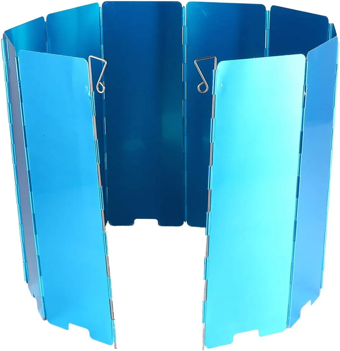 BESPORTBLE Folding Outdoor Stove Windscreen Aluminum Alloy Camping Stove Windshield Burner Windshield for Picnic Barbecue 10 Plates