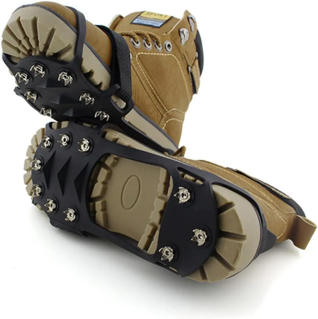 BESPORTBLE Ice Cleats Crampons for Hiking Ice Crampons Ice Grips for Shoes Snow Cleats Snow Grips for Shoes Ice