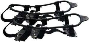 BESPORTBLE Non-Slip Shoe Covers Crampons 1 Pair Rubber Steel Ice Cleats for Boots Snow Shoes