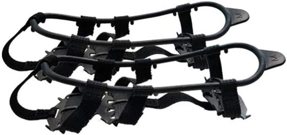 BESPORTBLE Non-Slip Shoe Covers Crampons 1 Pair Rubber Steel Ice Cleats for Boots Snow Shoes