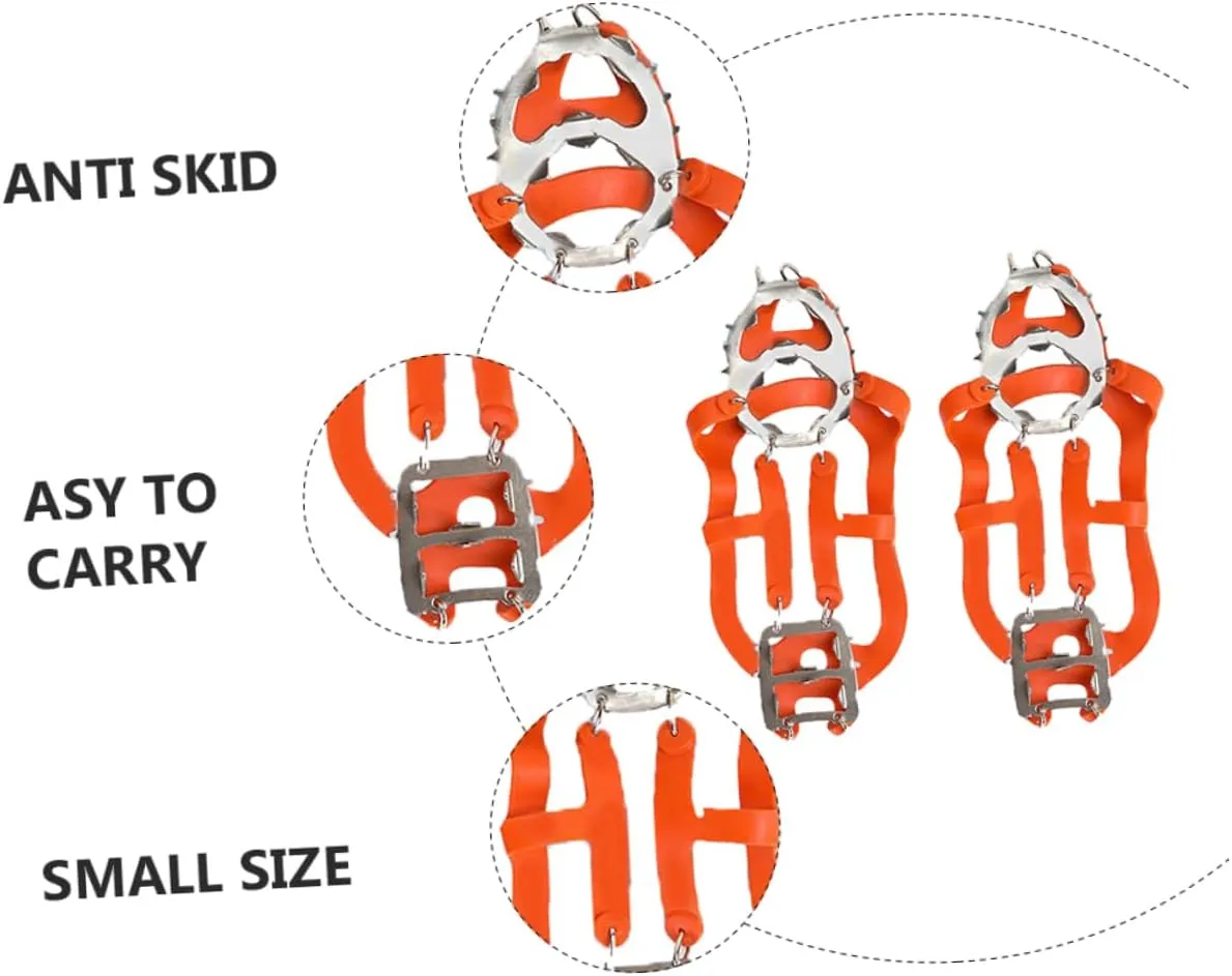 BESPORTBLE Snow Crampons Grippers for Spikes Claw Outdoor Grips Anti Ice Cleats Accessories Winter Snow Shoes Ice