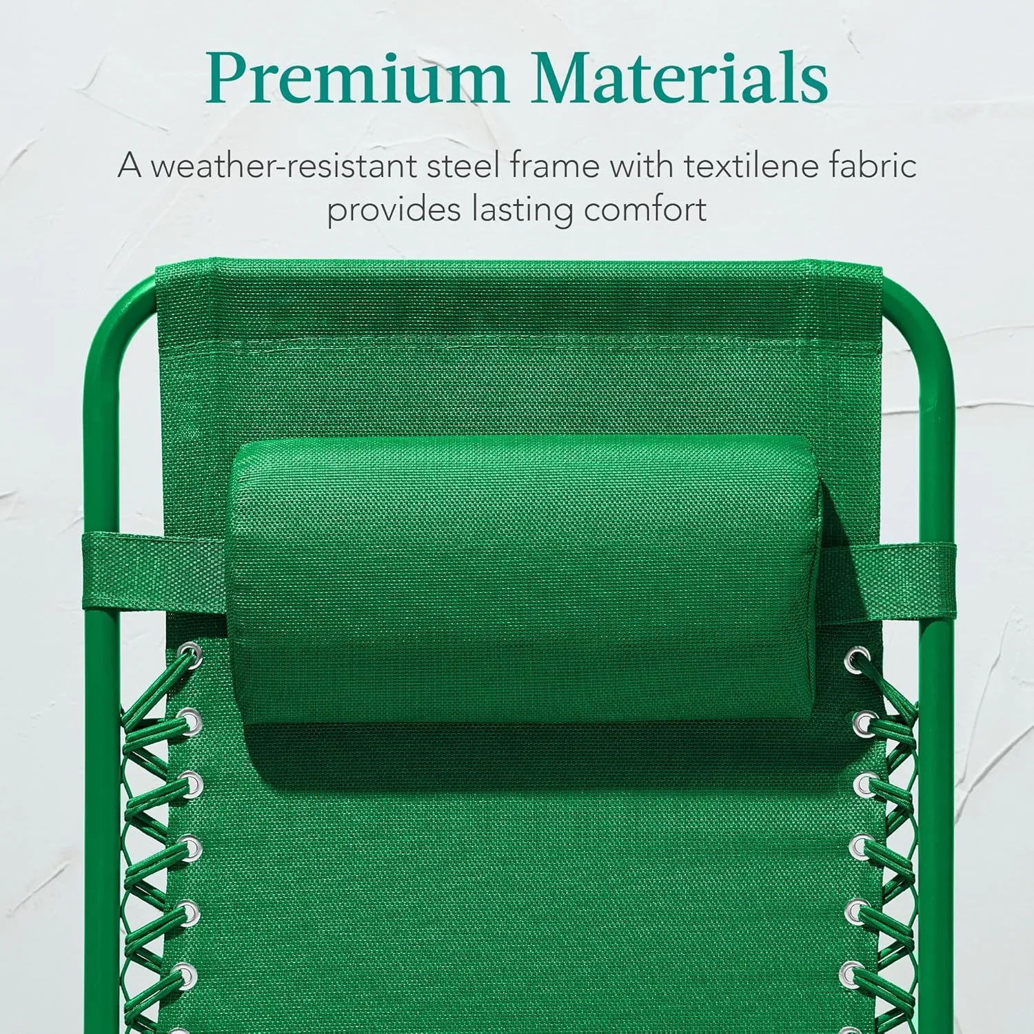 Best Choice Products Adjustable Zero Gravity Chair, Monochromatic Color Folding Patio Recliner w/Side Tray, Headrest - Basil