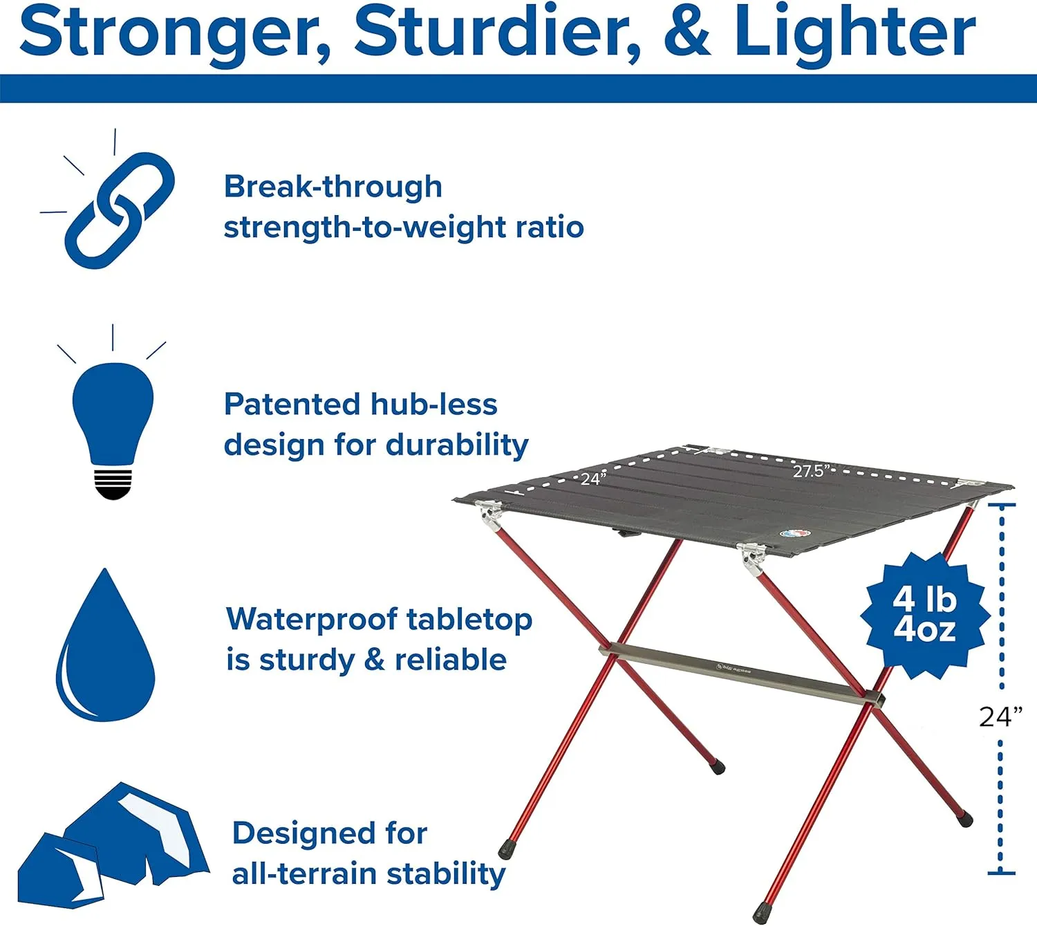 Big Agnes Woodchuck & Soul Kitchen Tables - Ultralight, Hard-Top Tables for Camping and Backpacking