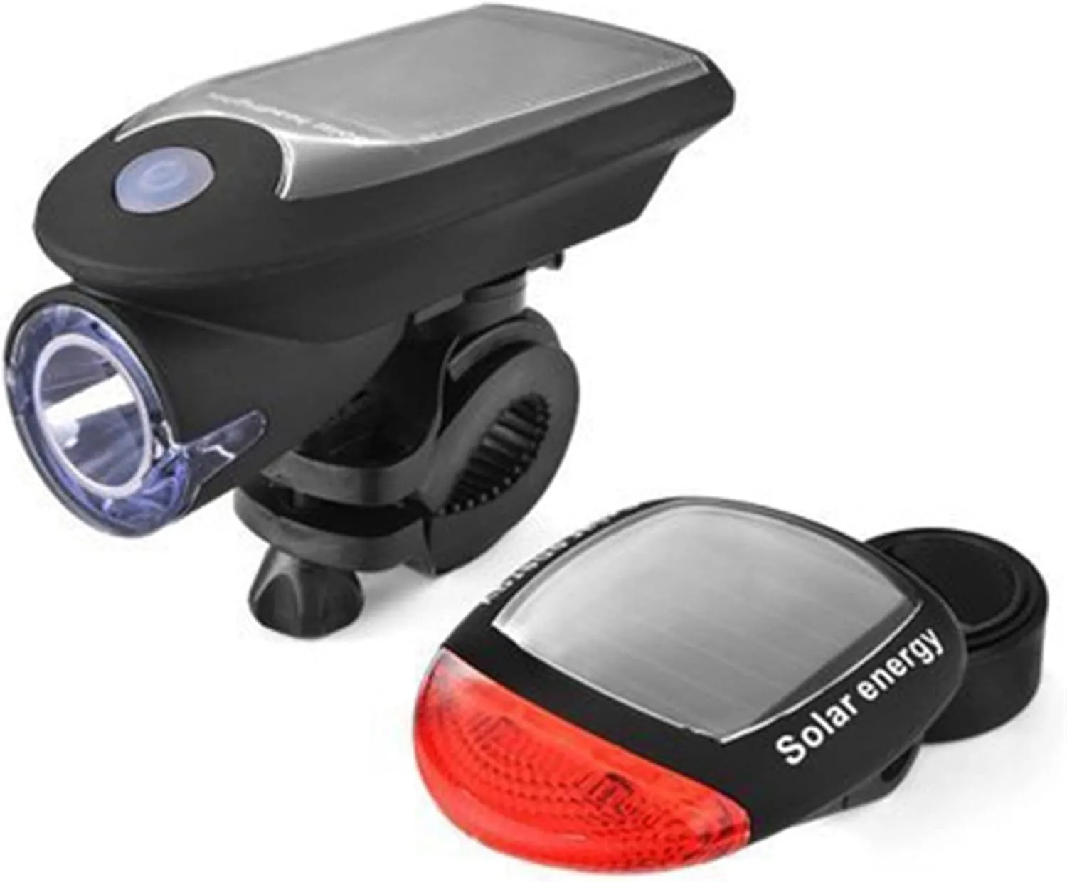 Bike Front Lights and Back Solar Bicycle Light Sets USB Rechargeable LED 3 Modes Safety Warning Lamp for Women Men MTB Cycling
