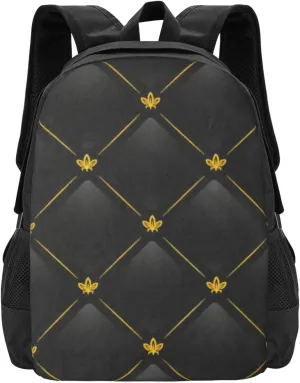 Black And Gold Lightweight Packable Backpack Travel Casual Hiking Daypack Foldable Backpack For Men Women
