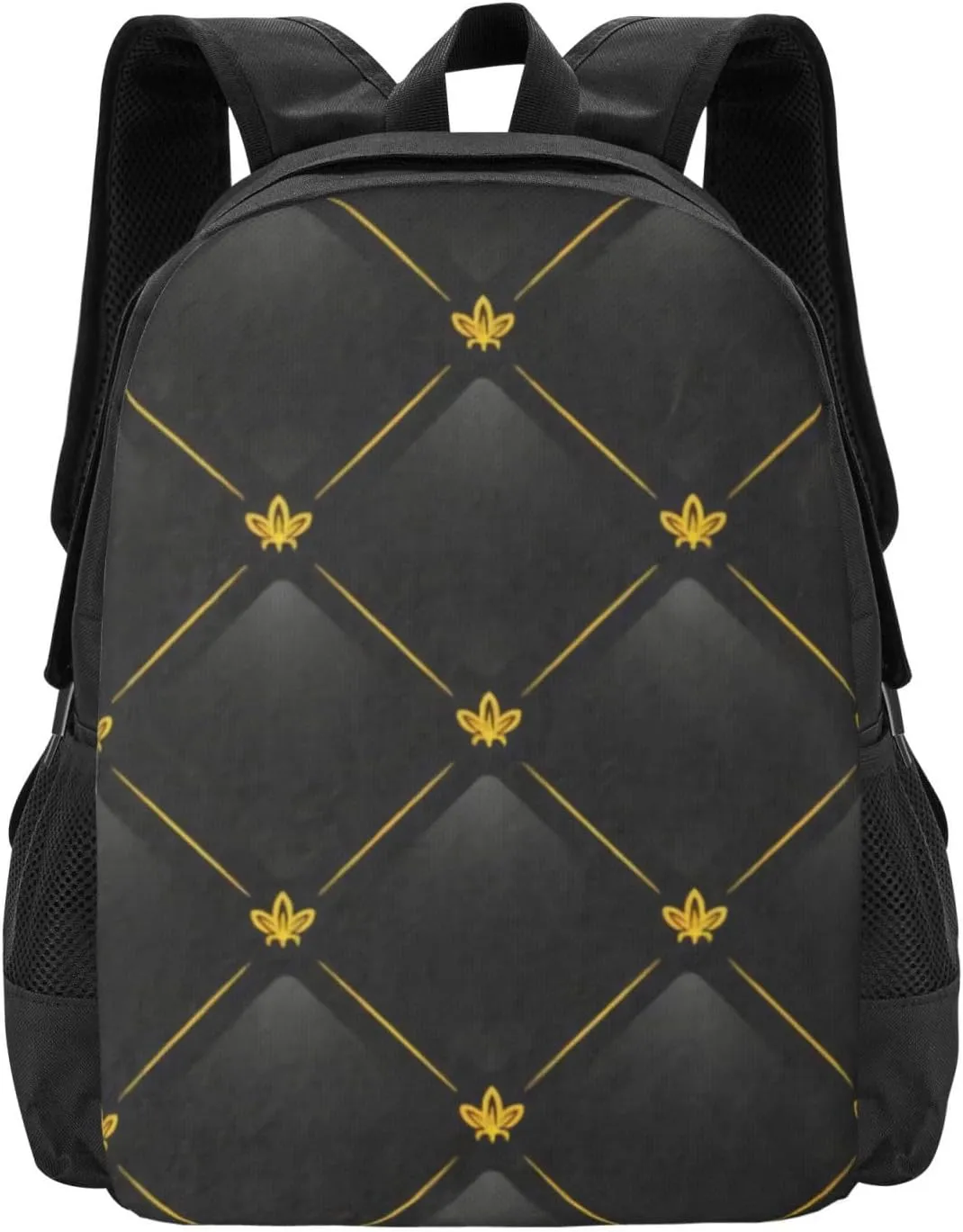 Black And Gold Lightweight Packable Backpack Travel Casual Hiking Daypack Foldable Backpack For Men Women