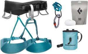 Black Diamond Womens Momentum Rock Climbing Harness - Complete ATC-XP Package