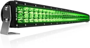 Black Oak LED Curved Green Hog Hunting Light Bar, 50-Inch Double Row LED Light Bar, Combo Optics, for Off-Road, Boats, Hunting Stands, Campsites, Hardware Included (50 Inch)