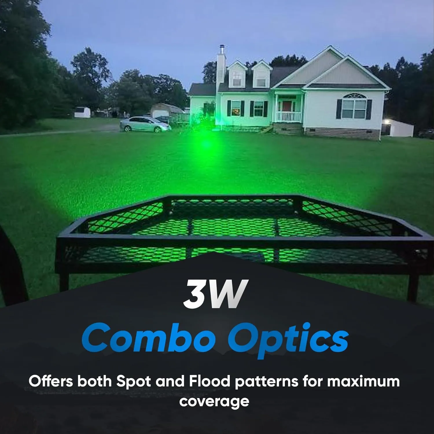 Black Oak LED Curved Green Hog Hunting Light Bar, 50-Inch Double Row LED Light Bar, Combo Optics, for Off-Road, Boats, Hunting Stands, Campsites, Hardware Included (50 Inch)