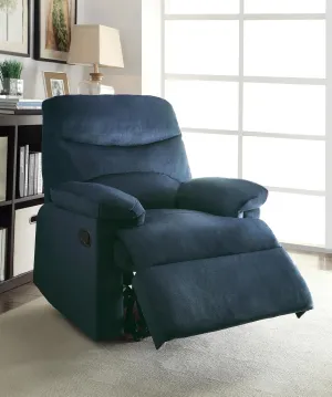 Blue Recliner Chair for Ultimate Relaxation, Memory Foam Comfort, Smooth Reclining with Pillow Top Arms, Living Room