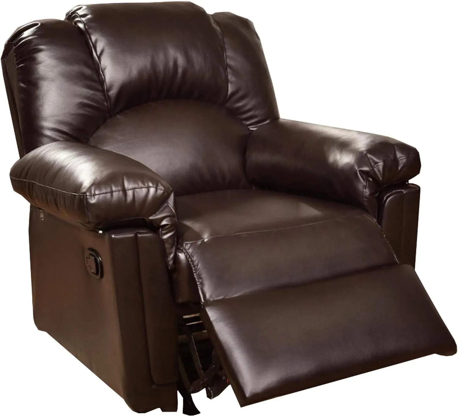 BM171425 41 X 35 X 35 In. Bonded Leather Rocker & Recliner Brown