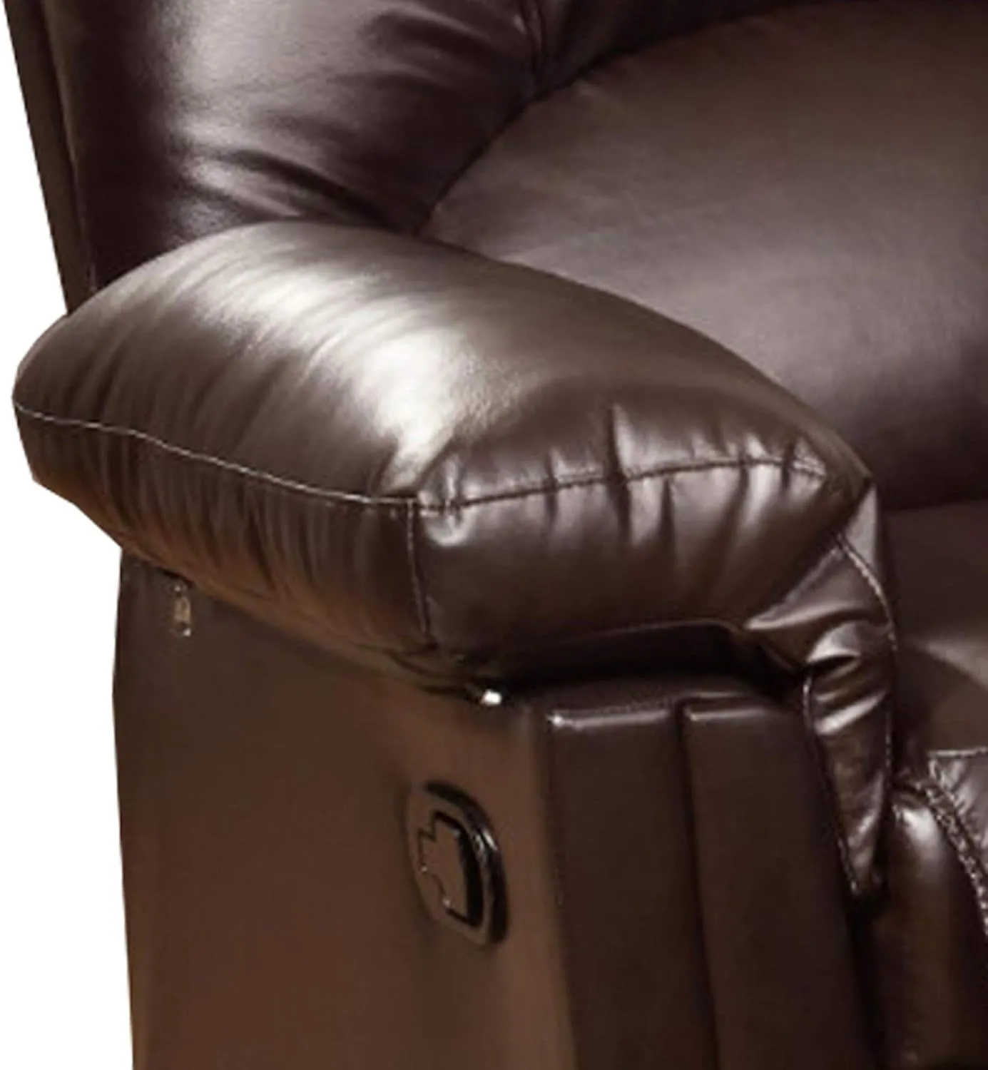 BM171425 41 X 35 X 35 In. Bonded Leather Rocker & Recliner Brown