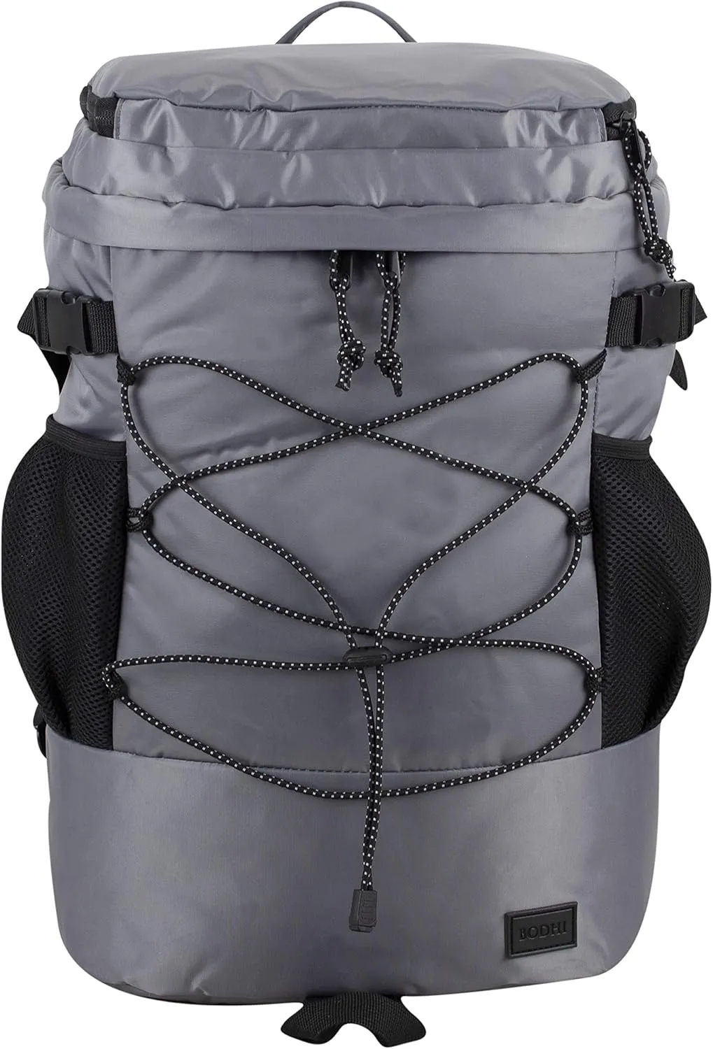 BODHI PRO Cyclone Bungee Weekender Travel Rusksack Daypack Hiking Camping Sport Backpack Bag, Ash Gray