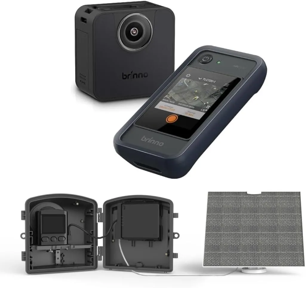 Brinno BCC200-BLE ASP1000-P ATH2000 Time Lapse Camera Controller Bundle, Includes: HDR TLC200Pro-BLE Time Lapse Camera, Solar Power Kit, IPX5 Weatherproof Housing with Extra Battery Supply