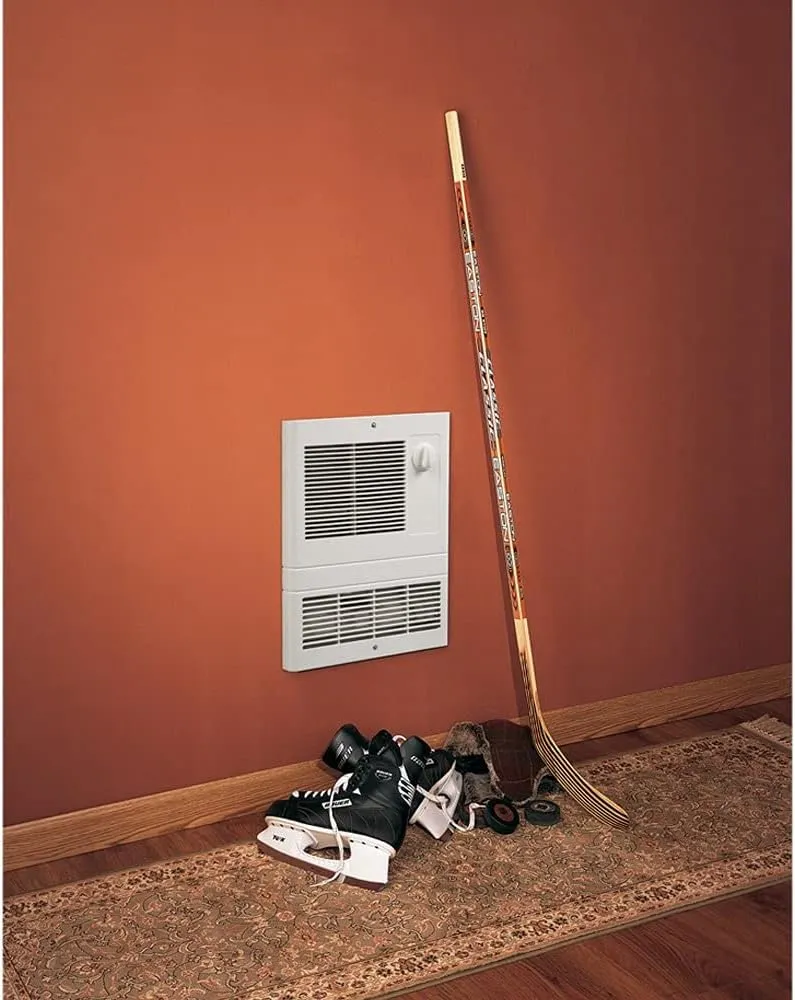 Broan-NuTone 9815WH High Capacity Wall Heater with Built-In Adjustable Thermostat, 1500W, 120/240V, White