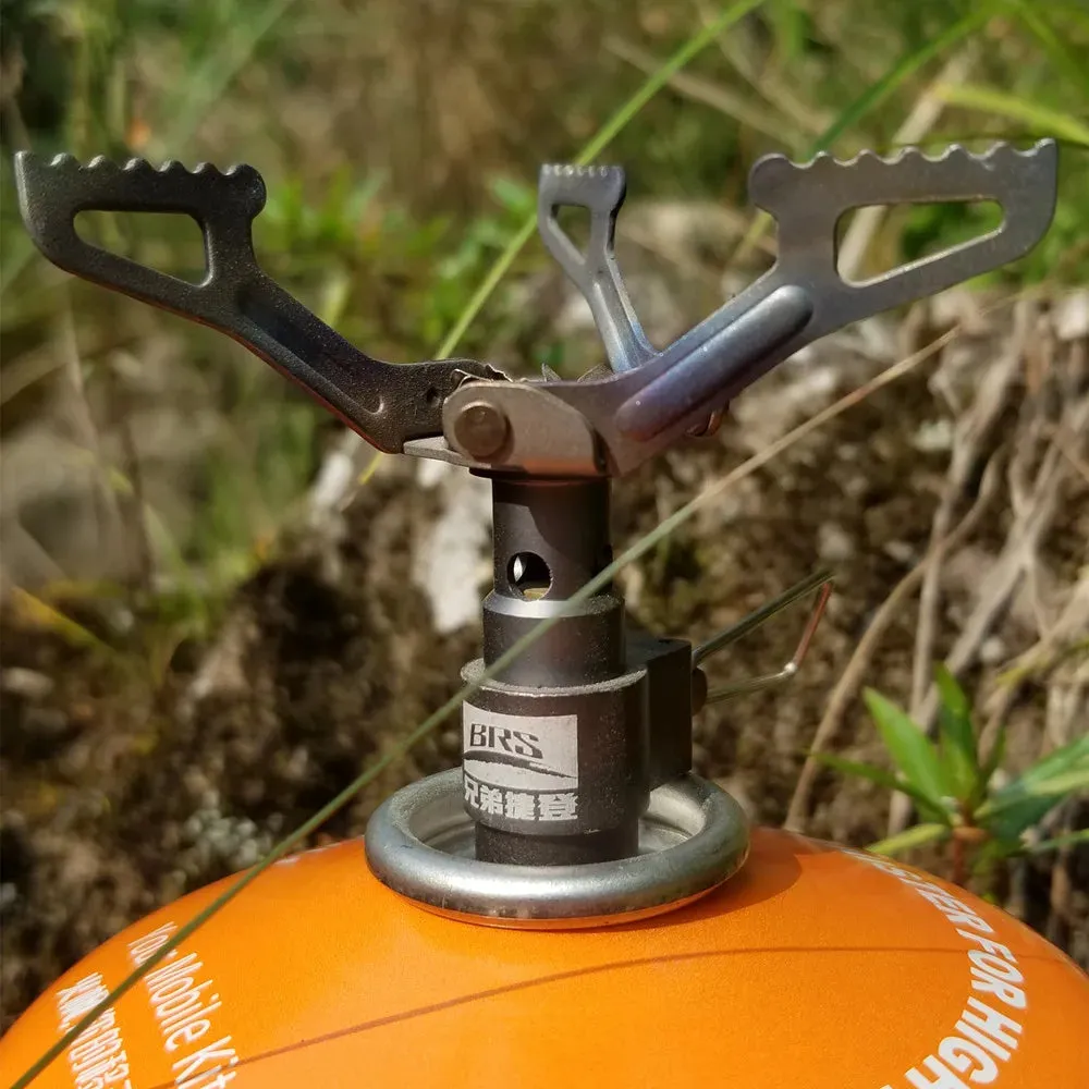 BRS-3000T  Titanium Mini Camping Gas Burners 25g 2700W One-Piece Pocket Stove Outdooor Hiking Folding Cooking Furnace Portable