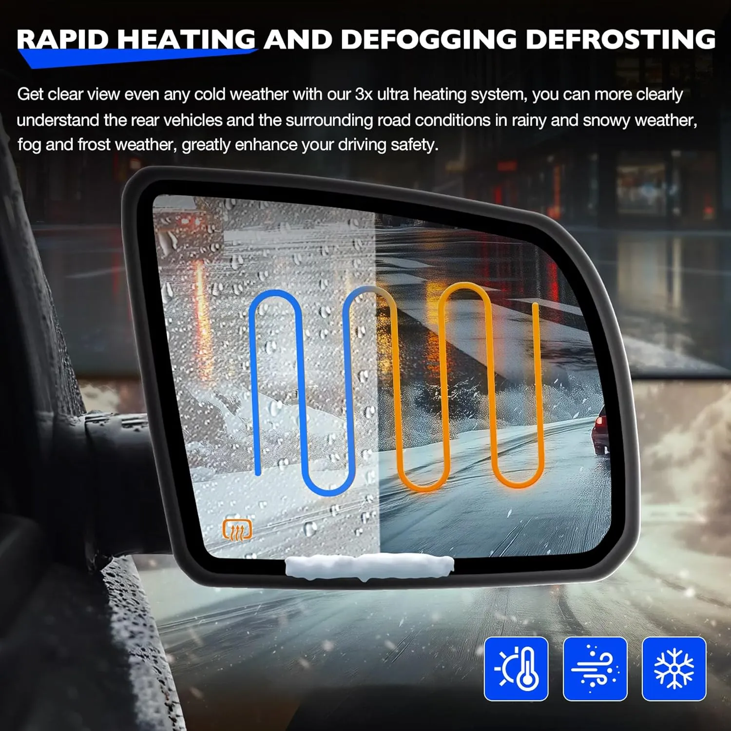 BSD LED Turn Signal Heated Mirror Glass for 08-17 Toyota Sequoia 07-20 Tundra Right Passenger Side Exterior Mirror 87903-0C100 879030C100 Heating LED Turn Signal Light BLIS Blind Spot Mirrors Glass