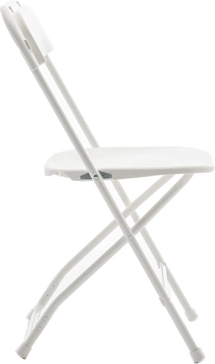 BTEXPERT Set of 10, White Plastic Folding Chairs Steel Frame Commercial 650LB High Weight Capacity Event Chair Lightweight for Office Wedding Party Picnic Kitchen Dining Church School - 10