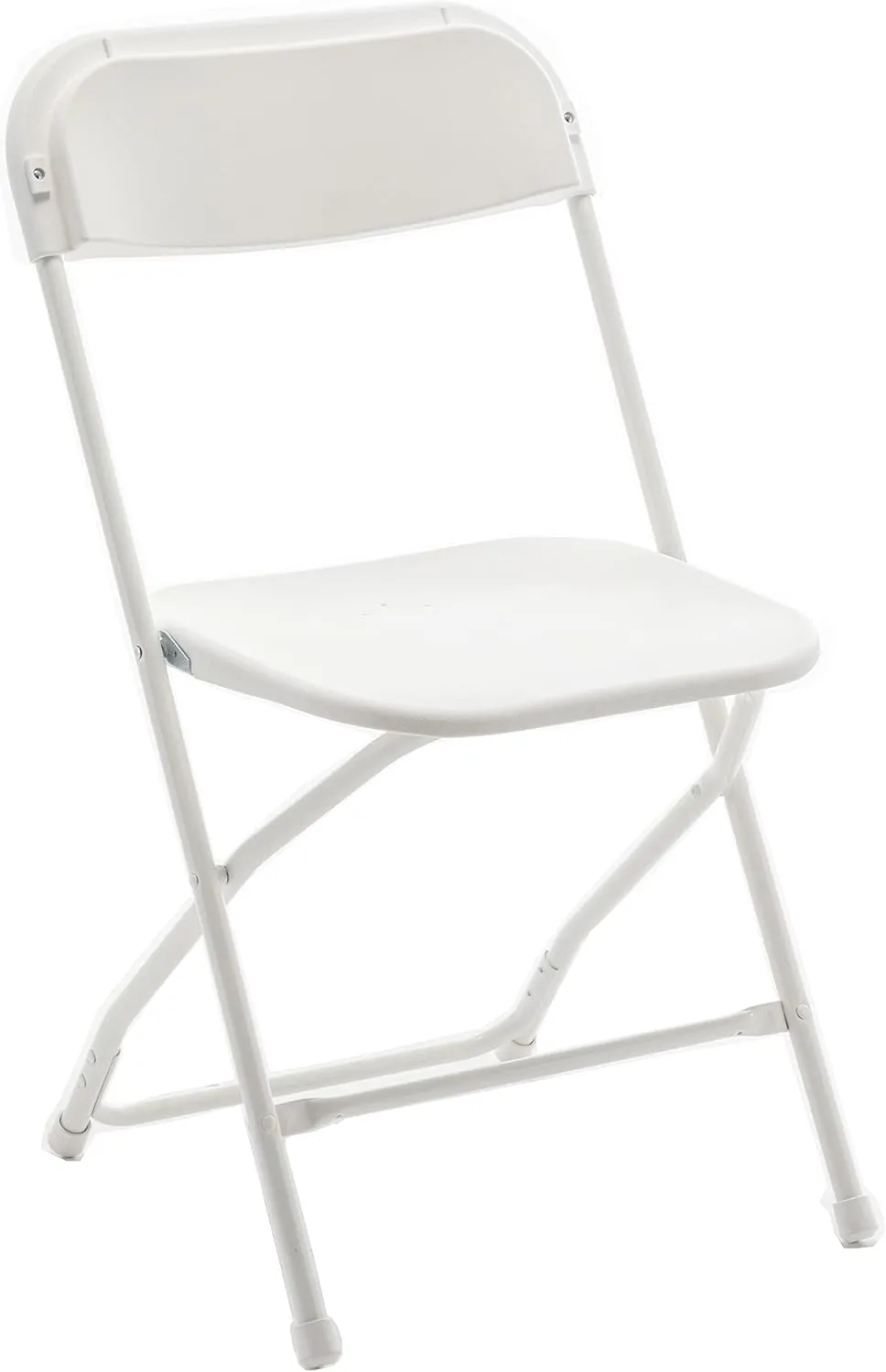 BTEXPERT Set of 10, White Plastic Folding Chairs Steel Frame Commercial 650LB High Weight Capacity Event Chair Lightweight for Office Wedding Party Picnic Kitchen Dining Church School - 10