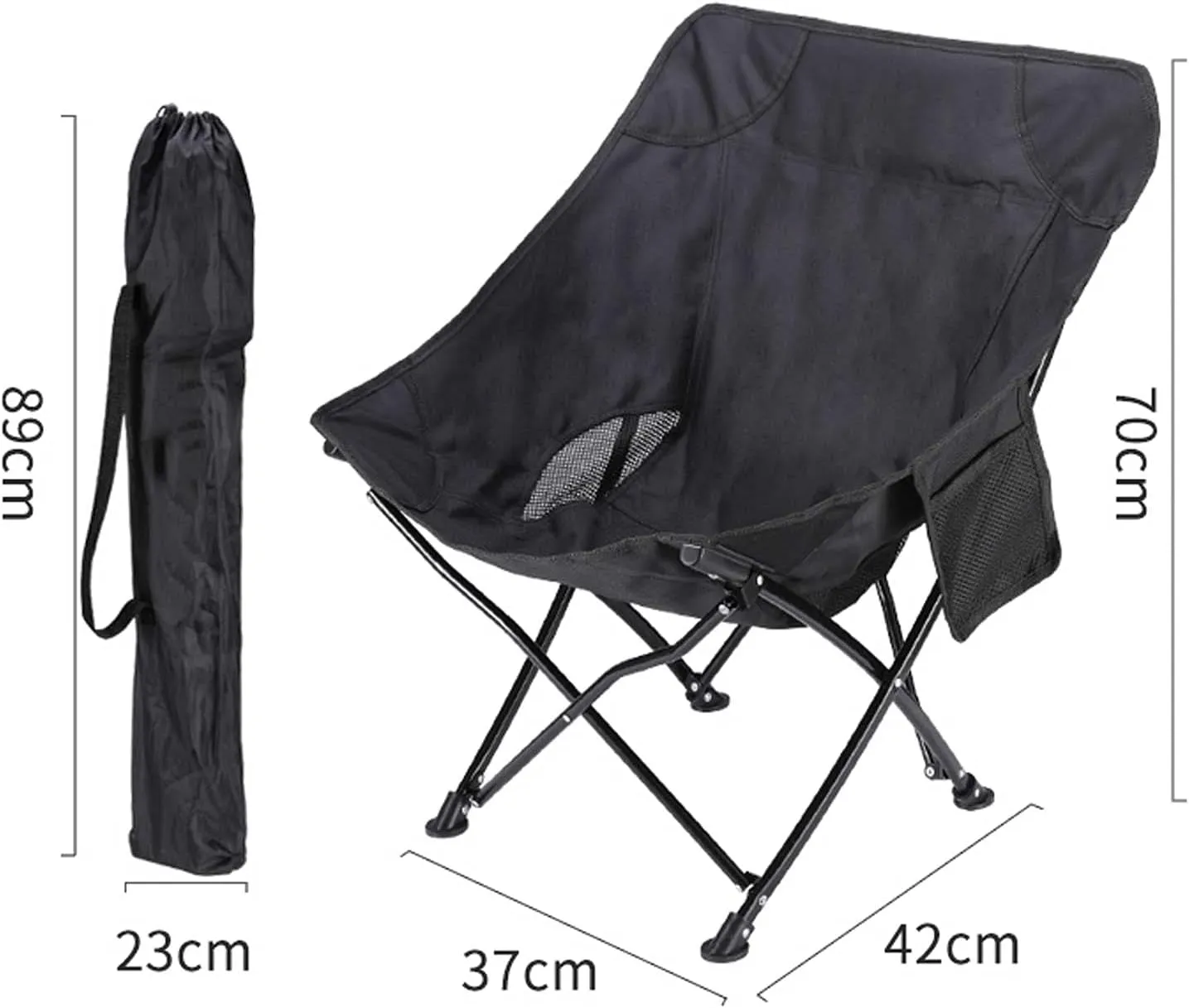 BTZHY Recliner Chair,Outdoor Fishing Chair,Camping Folding Moon Chair,Portable Lightweight Recliner,Small Collapsible Seat,for Picnics,Garden,Sandy Beach,BBQ.