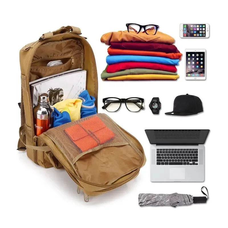 Camouflage Military Tactical Backpack for Outdoor Sports and Hunting 3p Pack Bag
