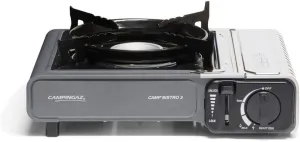 Camp Bistro Stove, 1 burner, camping stove, 2200-watt capacity, compact outdoor cooker, includes carry case for easy transport