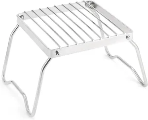 Camp Grills with Foldable Legs Stainless Grills Grate Stove Campfire Stand Portable Grills for Backpacking