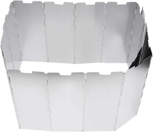 Camp Stove Windscreen, 16 Plates Aluminum Stove Windshield with Drawstring Bag Folding Outdoor Picnic Cooker Stove Wind Screen Lightweight Camping Windscreen For Camping Stove Backpacking Stove