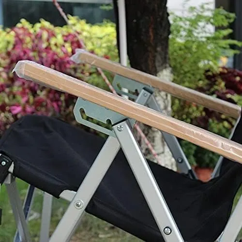 Camping Chair Adjustable Long Back Chair Folding Recliner Garden Picnic Beach Leisure Chair Fishing Chair(Color:Khaki)