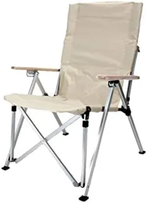Camping Chair Adjustable Long Back Chair Folding Recliner Garden Picnic Beach Leisure Chair Fishing Chair(Color:Khaki)