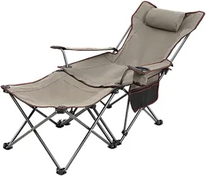 Camping Chair Folding Chairs Lawn Chairs 2 In 1 Camping Chair With Footrest, Recliner Folding Lounge Seat For Beach, Fishing, Picnics, Hiking Folding Chair Camp Chair Moon Chair ( Color : A , Size : 5
