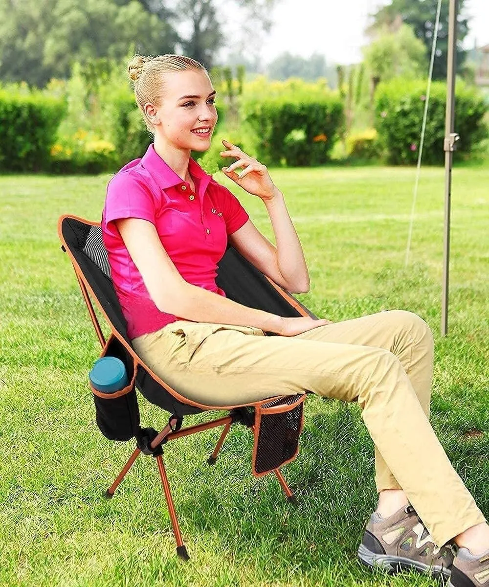 Camping Chair - Folding Outdoor Chair, Lightweight, Breathable Mesh, Portable, 230lbs Capacity, Ideal(Blue)